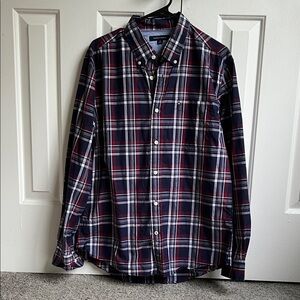 Tommy Hilfiger Red and Blue Plaid Shirt